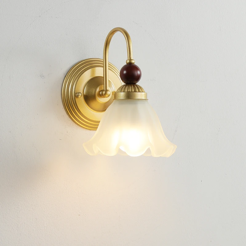 French antique style bedroom bedside wall lamp Internet celebrity new Chinese retro American  corridor stairs room background