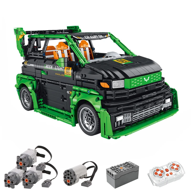 

IN STOCK 1:10 MOC Technical Mini Remote Control Sports Car Building Blocks Model City Racing Bricks Assembling Kids Toys Gift