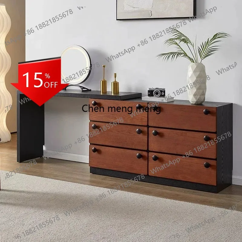 

M78 Luxury Living Room Vanity Table Bedside Study Cabinet Drawers Dressing Table Wood Cosmetics Mesa De Maquillaje Trendy Furnit