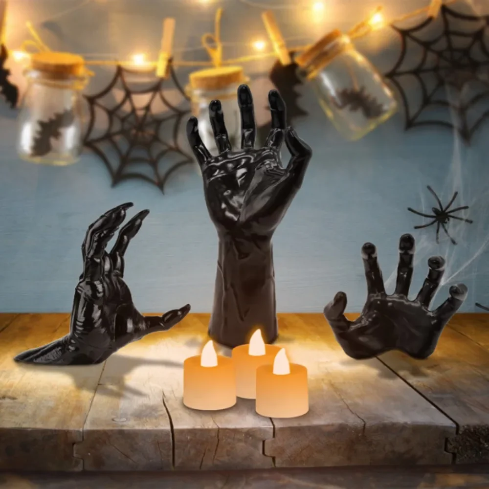 Wall Mounted Halloween Decoration Witch Devil Hand Aesthetic Goth Gothic Life-Sized Horror Hands Hanging Sculpture wall-mounted