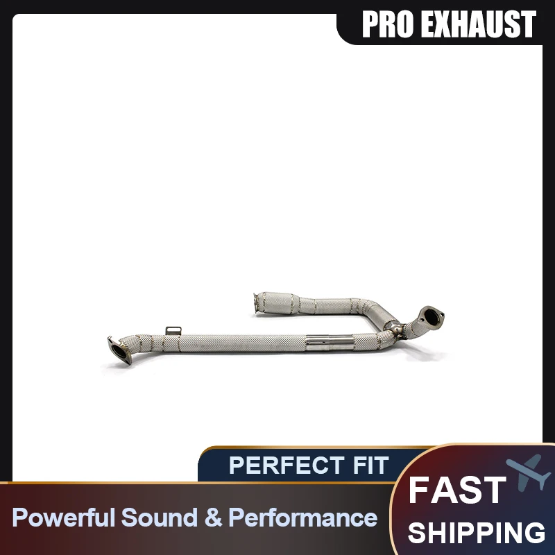

PRO High Flow SUS304 Catless/Catted Downpipe for Porsche 718 Boxster Cayman 2.0T 2.5T Exhaust Header Pipe Car Accessories