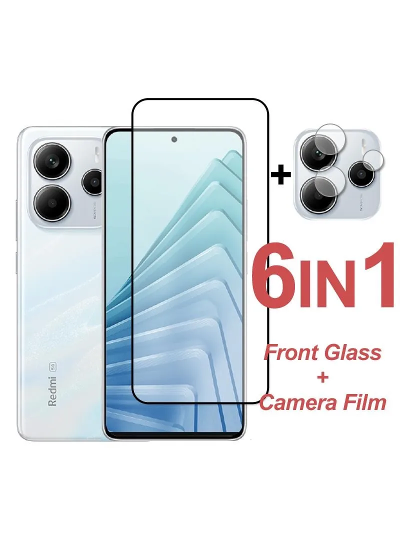 Pour Xiaomi Redmi Note 14 protecteur d'écran en verre couverture complète verre trempé protection téléphone caméra lentille Film sur Redmi Note 14