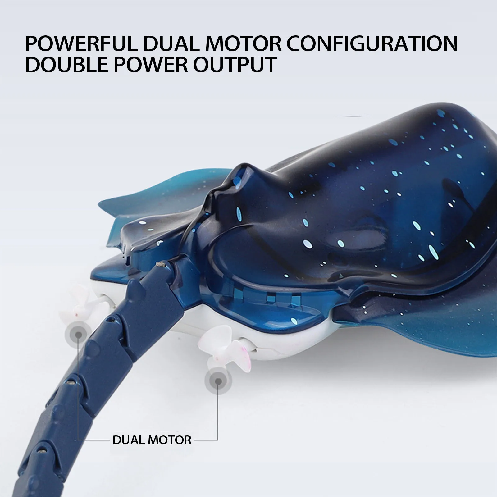 2,4G Control remoto buceo diablo pez doble Motor impermeable simulación bajo el agua barco de alta velocidad juguete regalos juguetes para niños