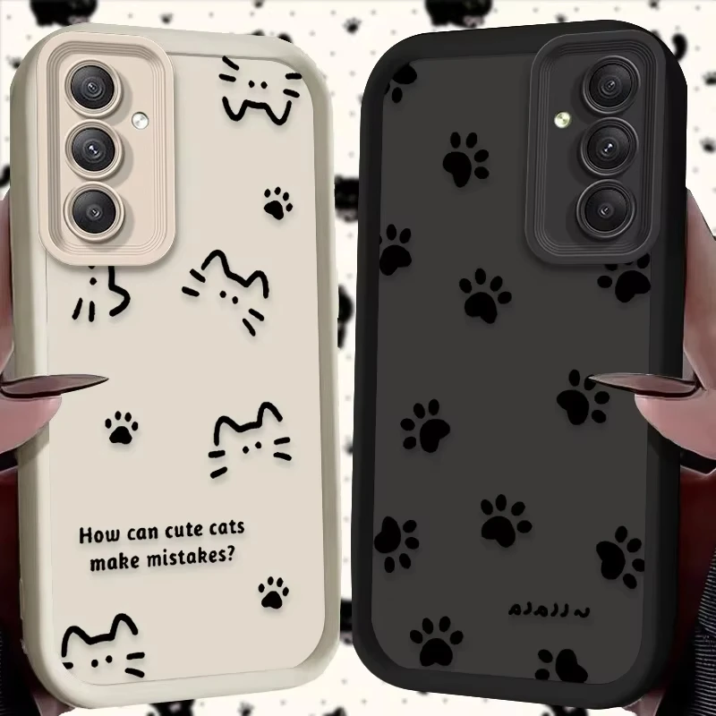Belle ligne chat chien étui pour Samsung Galaxy A15 A35 A54 A55 S20 S20 S21 S22 S22 S23 S24 S25 Ultra Plus FE couverture souple