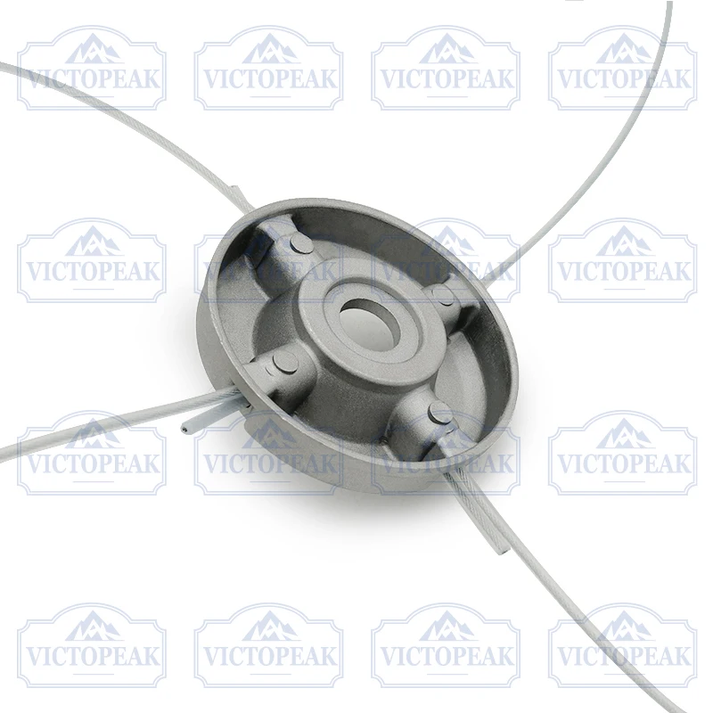 Aluminum Alloy Grass Trimmer Head with Nylon Wrapped Steel Wire Durable Brush Cutter Head Replacement Parts For Gardening Tools