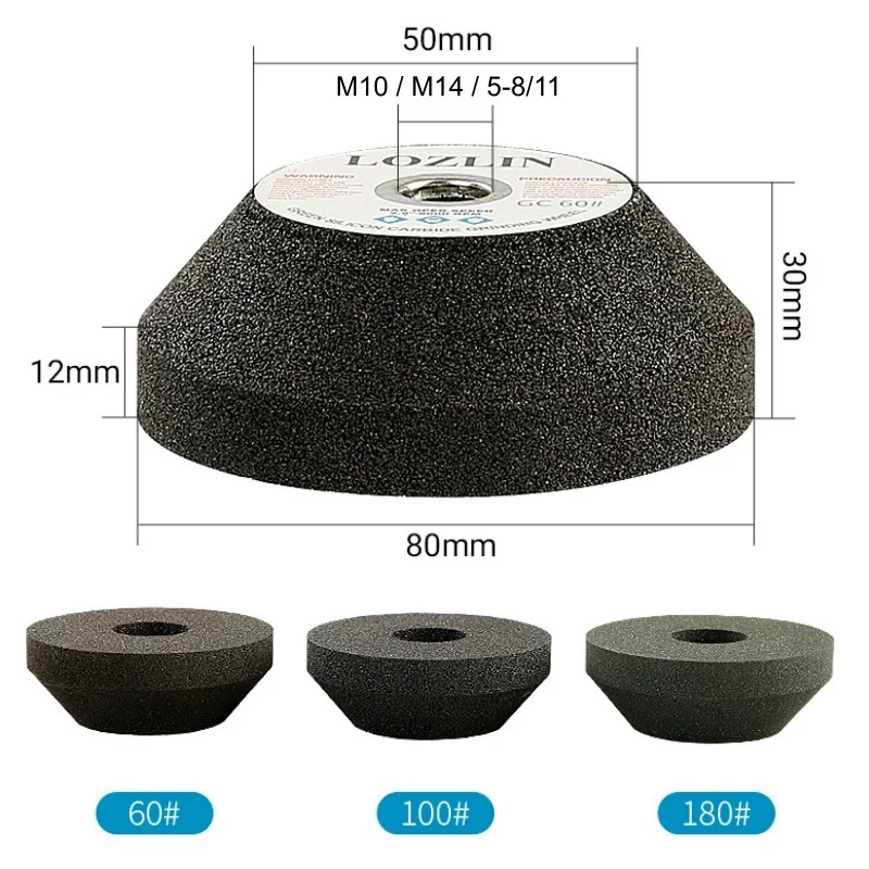 M10 M14 5-8/11 Winkelschleifer-Schleifscheibe 60/100/180 Körnung Siliziumkarbid-Polierscheiben für Stein-, Beton- und Metallpolitur – Detail 2