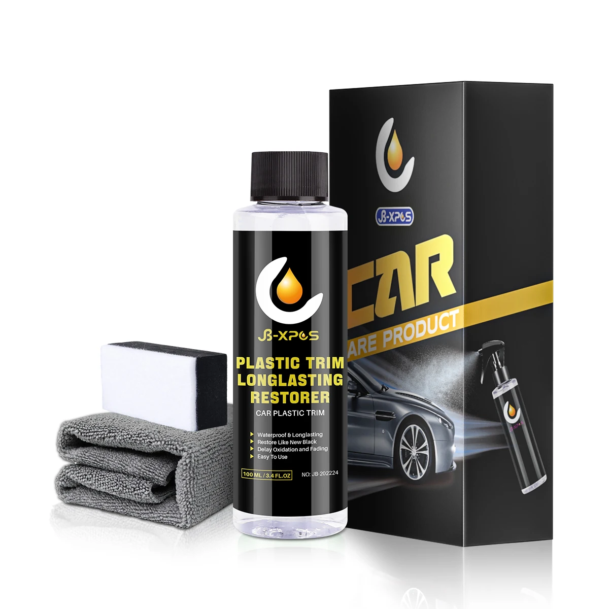 Plastic Restorer For Car Rubber Longlasting Restore Bumper Gloss Rubber Repair Refresh Clean Restorer Back To Black Gloss Car De