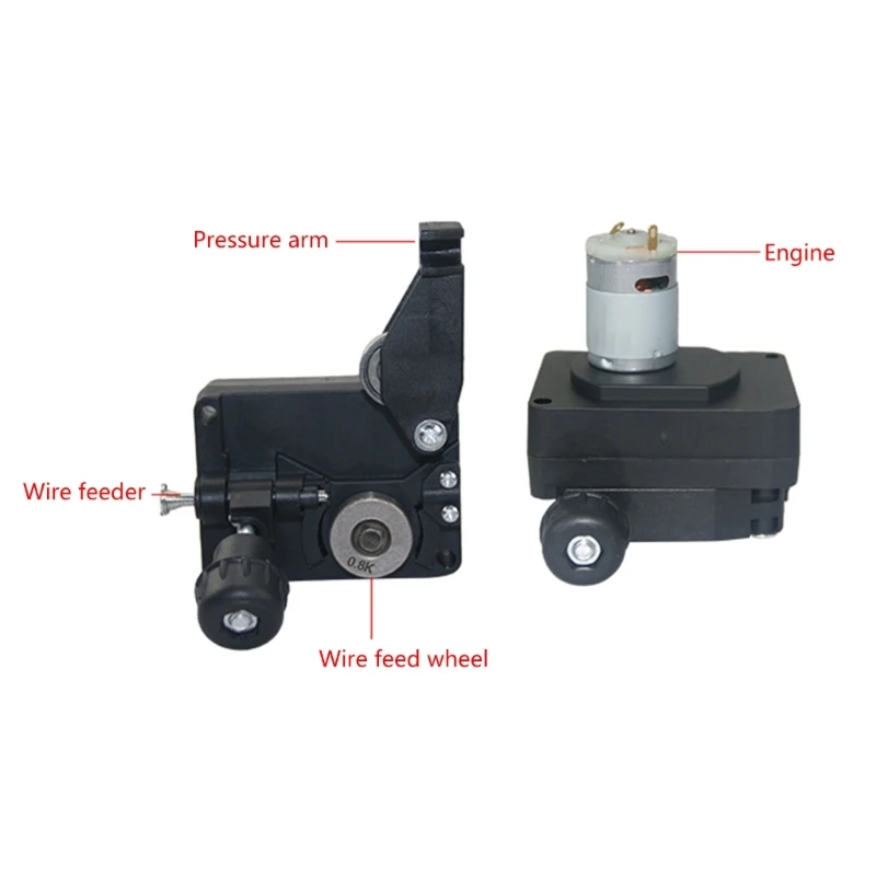 DC24V/12V Mini Wire Feeder Light Duty MIG Wire Feeder Assembly Single Drives