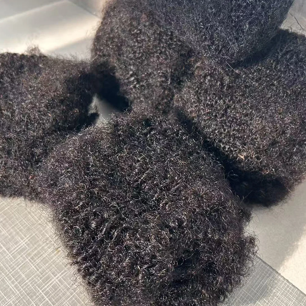 8 Zoll Remy Haar Afro Verworrene Lockige Masse 100 % Echthaar Zum Flechten DreadLocks Verlängerung 30 gr/teil Natürliche Kein Schuss Häkeln Bulks