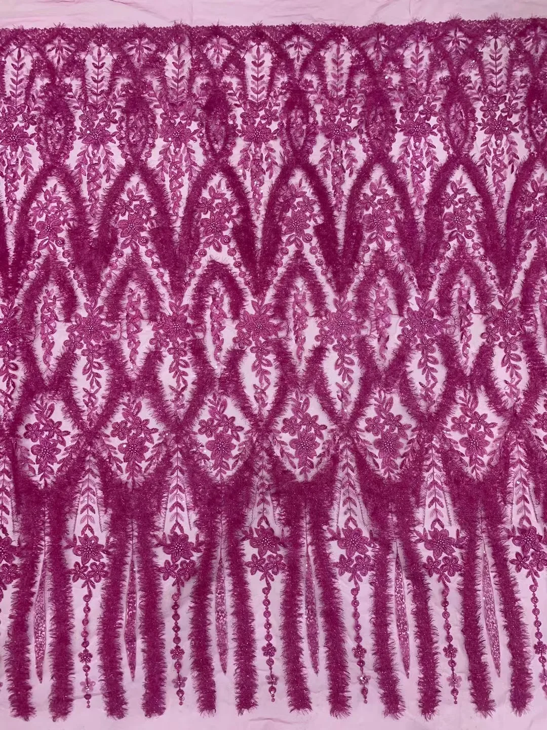 

African Lace Fabric 2023 French Velvet Lace Embroidery Sequins Fabrics for Women Dress 5 Yards AXB5635