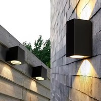 White and Black GU10 Base Outdoor Waterproof Wall Lights Garden Porch Wall Lighting LED Wall Lamps   Aluminum AC110V 220V