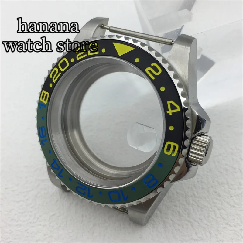 Серебряный корпус часов BLIGER с сапфировым стеклом 40 мм подходит для механизма NH35 NH36 NH34 ETA2824 2836 PT5000 Miyota8205 8215 Mingzhu DG2813 3804