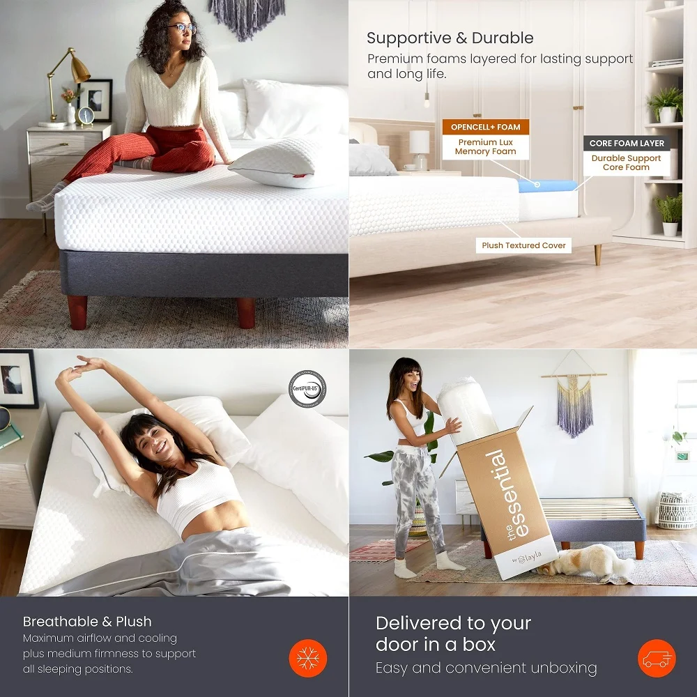 

Inch GelInfused Memory Foam Mattress King Size,Medium Soft with Removable Washable Cover Cooling Gel Bed in a Box,CertiPURUS Ce