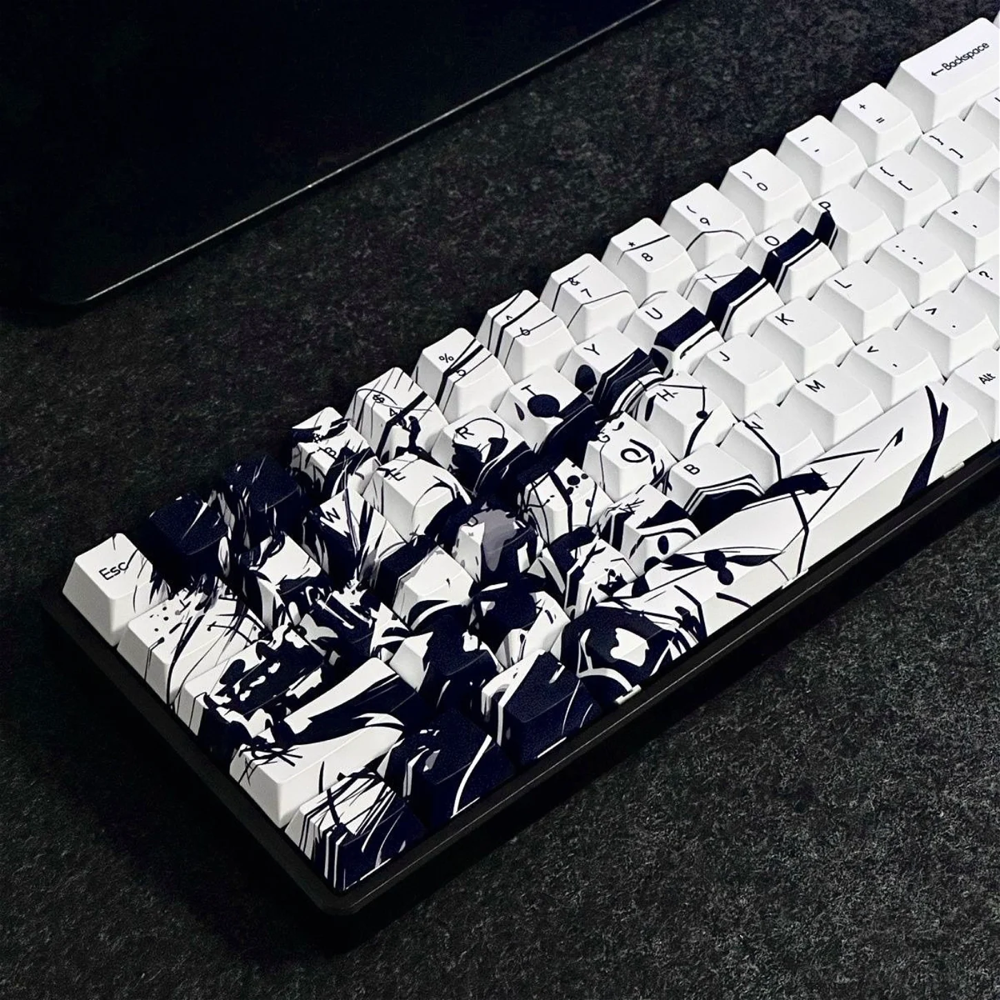 Kawasaki, Anime Personalized Cherry Keycap PBT 125 Key, 60/84/98/108 Mechanical Keyboard Accessory