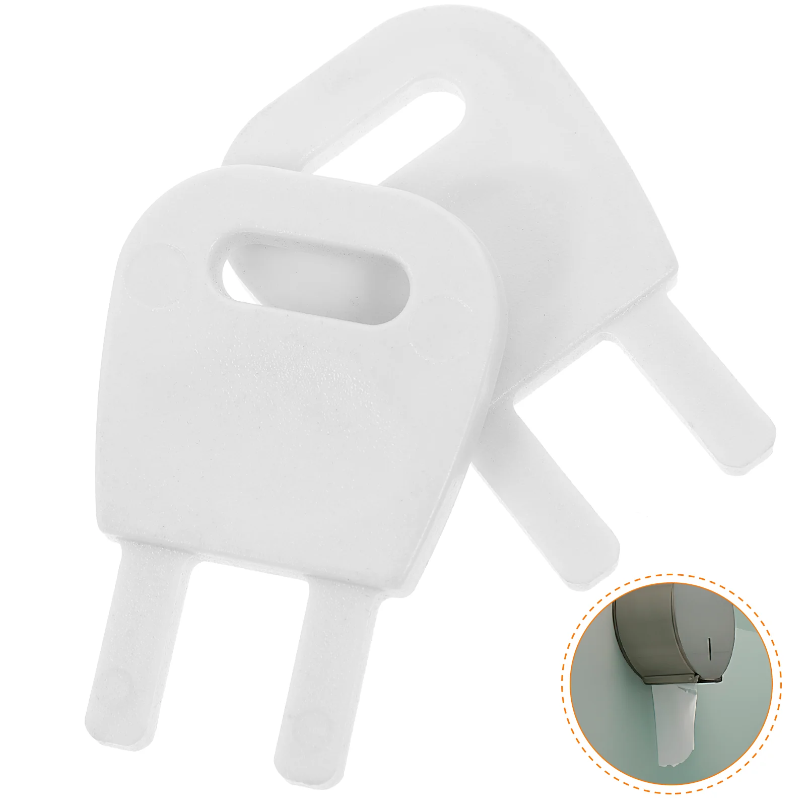 2 Pcs Key Tissue Box Toilet Paper Commercial Plastic Chrome Dispenser Replacement