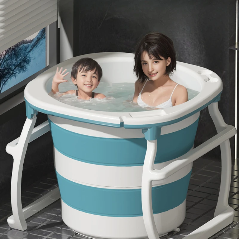 Foot Bath Bucket Home Spa Large Swimming Water Container Foldable Adult Plastic Buckets Banheira De Gelo Portable Cubeteras