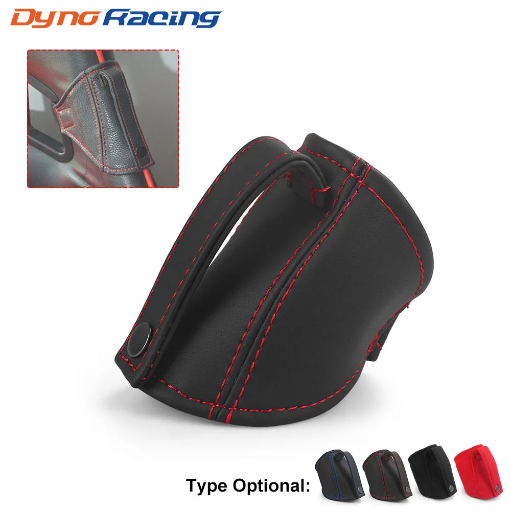 JDM Racing Universal Bucket Seat Belt Holder Protector Black & Red Seatbelt Guide 