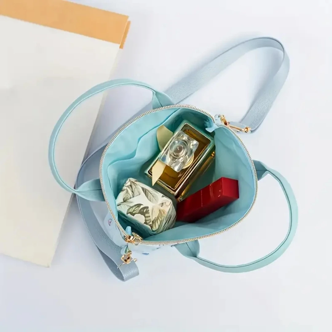 حقيبة يد ديزني فروزن آنا وإلسا، حقيبة كروس نسائية عصرية ذات سعة كبيرة وحزام كتف قابل للتعديل، حقيبة تخزين المكياج