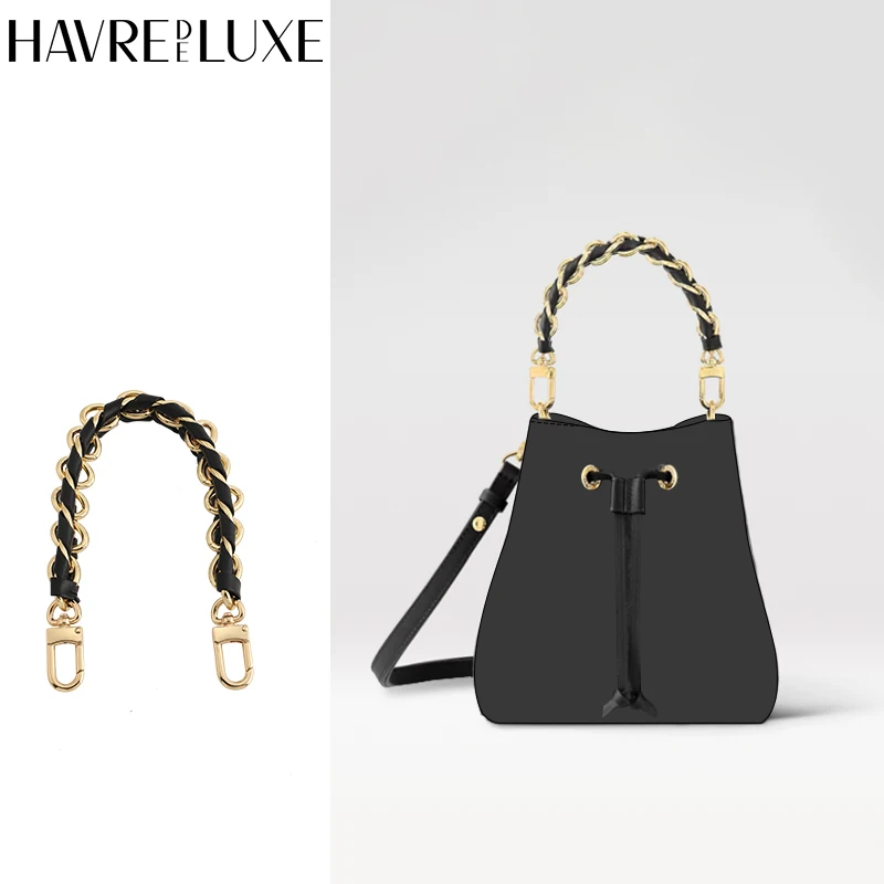 

HAVREDELUXE Bag Strap For Lv Neonoe Bucket Bag Shoulder Strap Bag Hand Strap Hand Carry Short Chain Woven Bag With Accessories