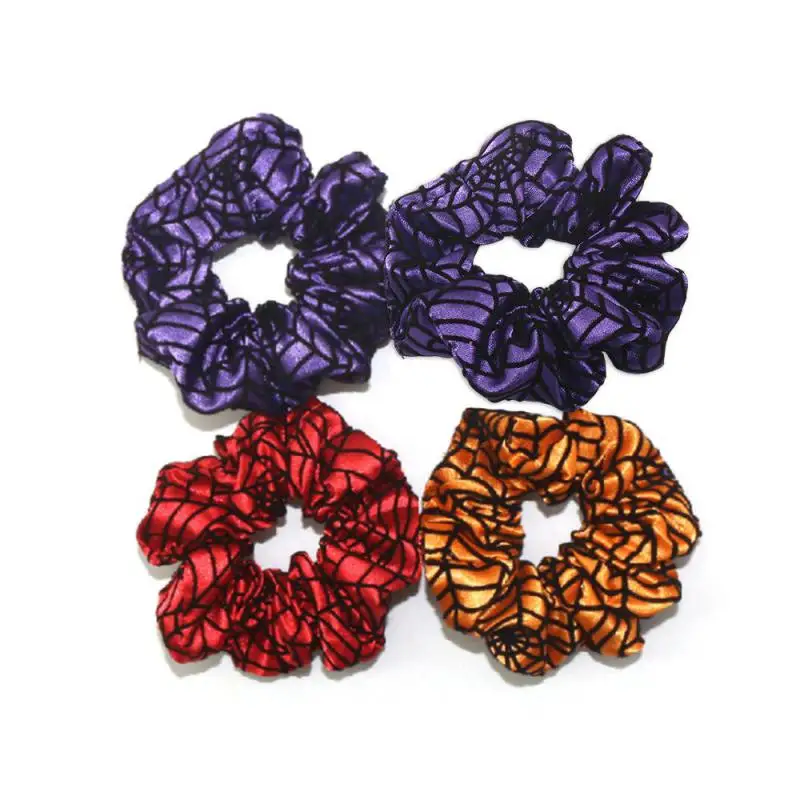 Halloween Hair Scrunchies Skull Elastic Hair Rubber Bands Costume Hair Accessories Hair Rope Soft DIY Large Intestine Hair Ring