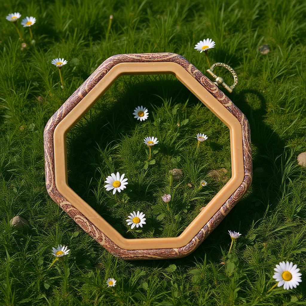 

Octagon Embroidery Hoops Cross Stitch Circle Frame Premium Material for Durable Use Cross Stitch Frame Octagon Embroidery Circle