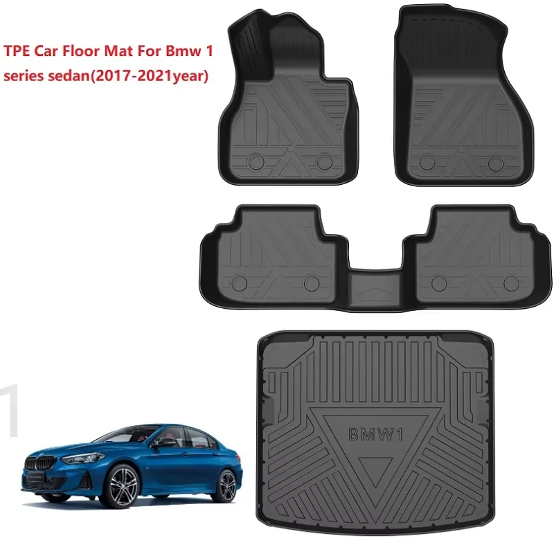 Car Interior Accessories Floor Mat For Bmw 1 3 5 6 7 Series X1 X3 X5 Durable TPE ECO Material Carpet Full Set With Trunk Mat