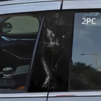 Black Panther Vinyl Sticker - Waterproof and Scratch Resistant Car Sticker, Animal Theme, Suitable for B-Pillars and Exteriors