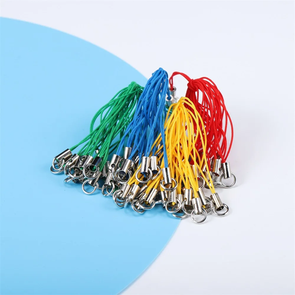 100Pcs Multicolor Stainless Steel USB Flash Drive Hanging Rope Doll Hanging Rope DIY Mobile Phone Chain Hanging Rope Wholesale