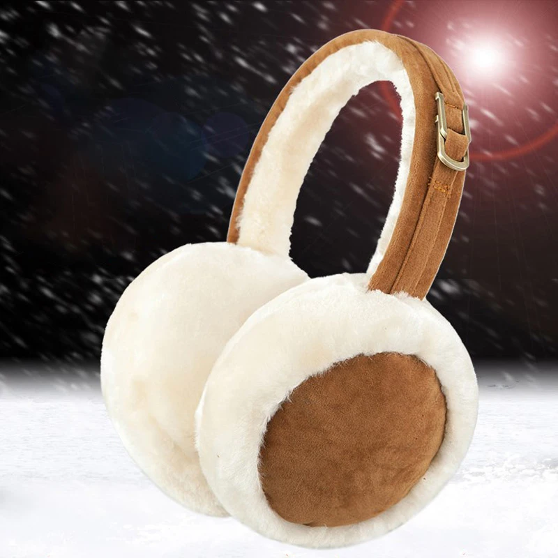 Warmer Furry Earmuff Winter Outdoor Woman Ski Ear Cover Faux Fur Cold Protection Plush Wool Ear Muffs Fashion Soft Earflap New