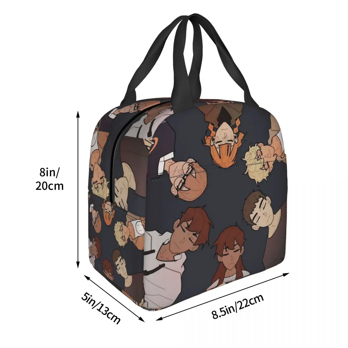 School Bus Graveyard Insulated Lunch Bag for Women Children Portable Food Boxes Thermal Lunch Box Tote