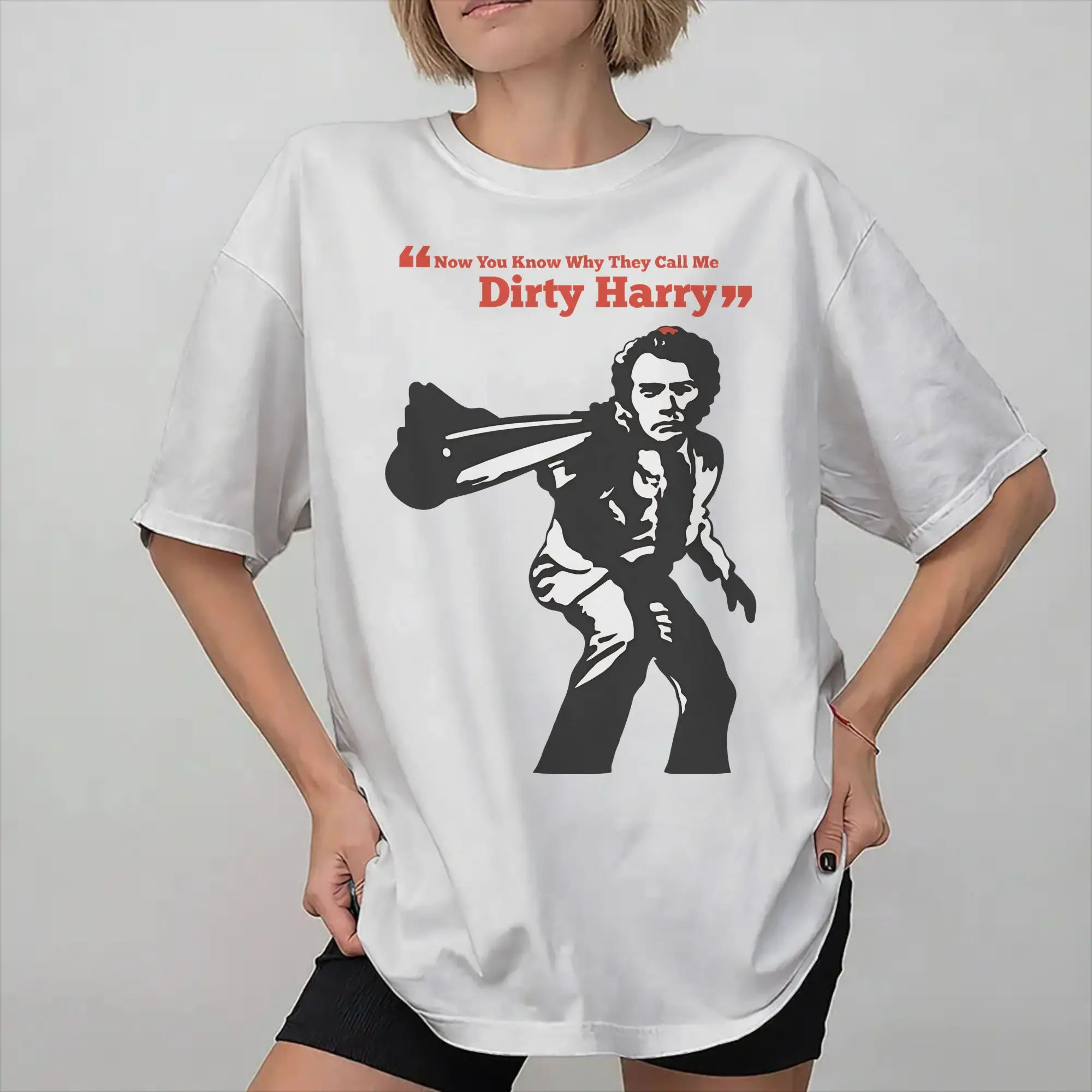 Dirty Harry Clint Eastwood New Arrival T Shirt Men Women  Pure Cotton  Tee Shirt Clothing