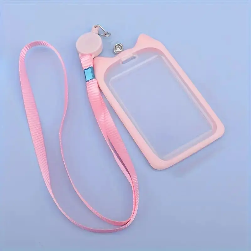 1pc Cat Ear Card Holder, Fashionable Multi-purpose Student ID Card for Staff, Bus Pass, Work ID, Access Card