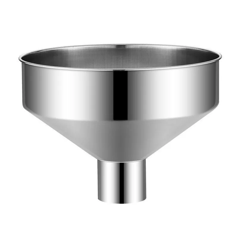 Thickened 304 Stainless Steel Funnel Large Diameter Industrial Funnel Wine Oil Leak Belt Filter Household King Size Funnel