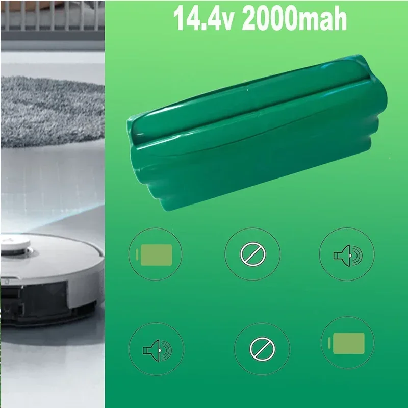 

14.4V AA NI-MH 2000mah Vacuum Cleaner Battery for Intelligent Aspirant Robot VONE T285D LiberoV-M600 / M606 V-botT270 / 27