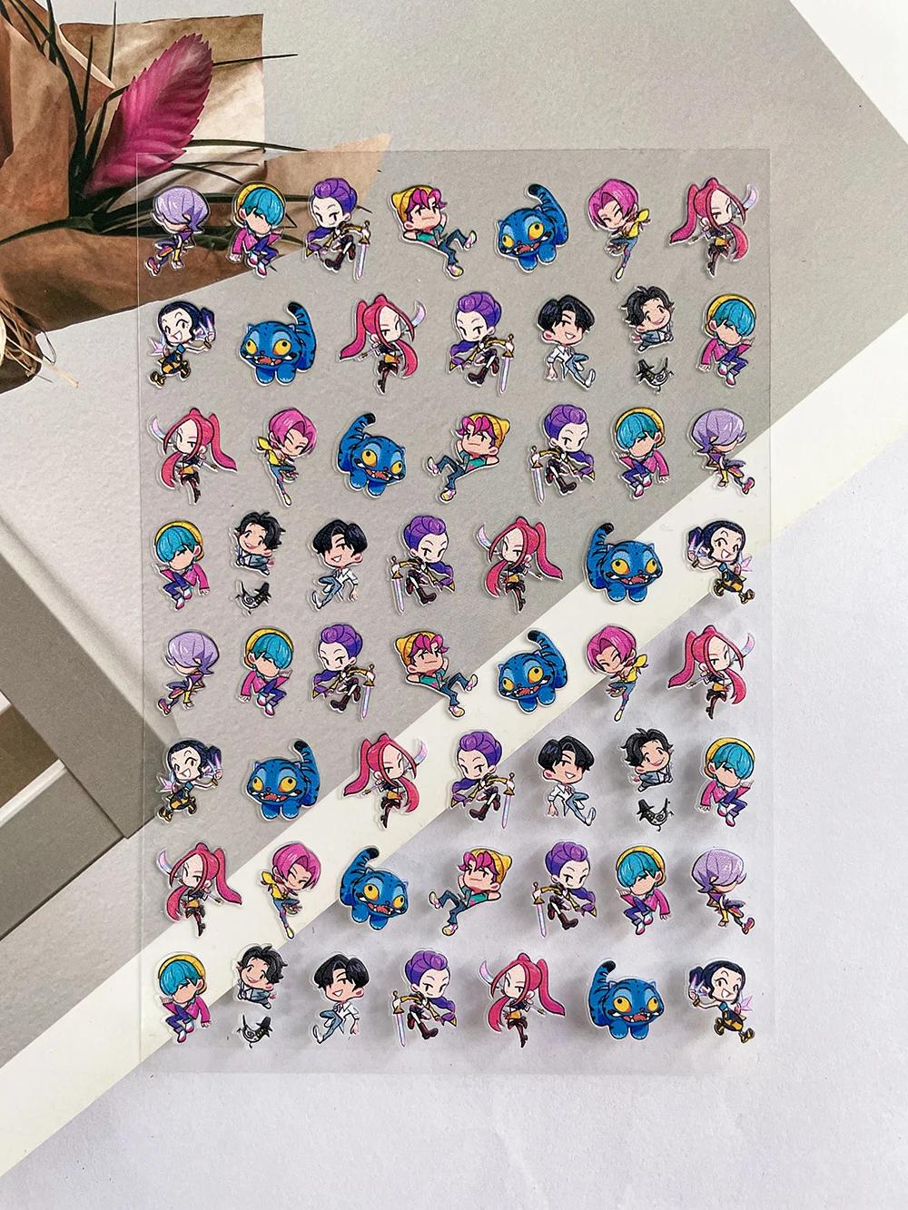 شعبية البسيطة أنيمي Kpop الصيادين شيطان ساجا بنين الأمتعة العلامات ملصقات مسمار الفن مقاوم للماء Diy بها بنفسك Loptop الغيتار لاصقة تزيين #2