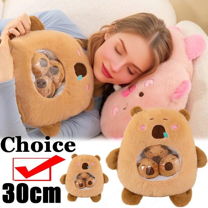 

30CM Cute Capybara Water Dolphin Snack Pillow Doll for Girls Children's Gift Soft Cloth Doll Toy Machine Washable ぬいぐるみ