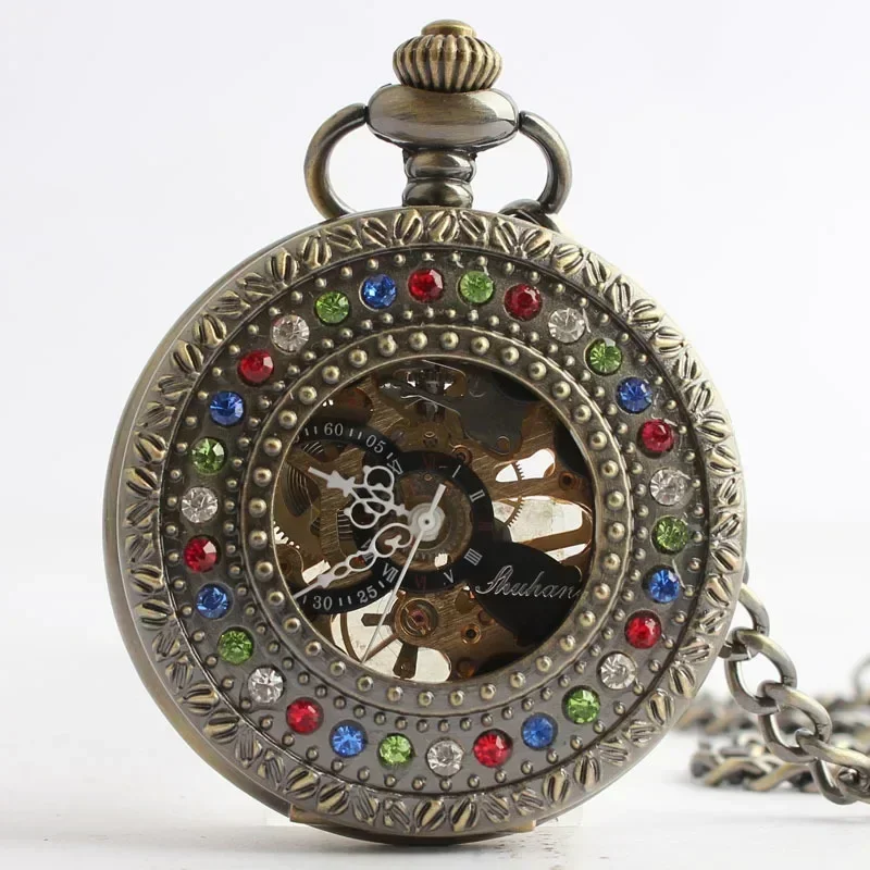 

Antique Retro Mechanical Automatic Pocket Watch Casual Fashion Women Pendant with Chain Watches Gift