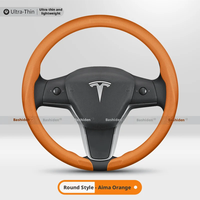 Lenkradbezug Rutschfest Atmungsaktiv Lenkrad-Zubehör für Tesla Model 3, Model X, Model S und Model Y (2019-2026)