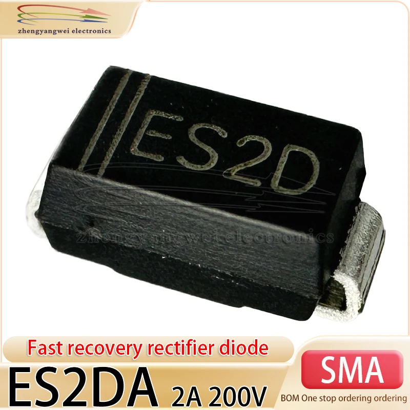 ES2DA SMA 2A 200V 50PCS DO-214AC ES Fast Recovery/High Efficiency Diode