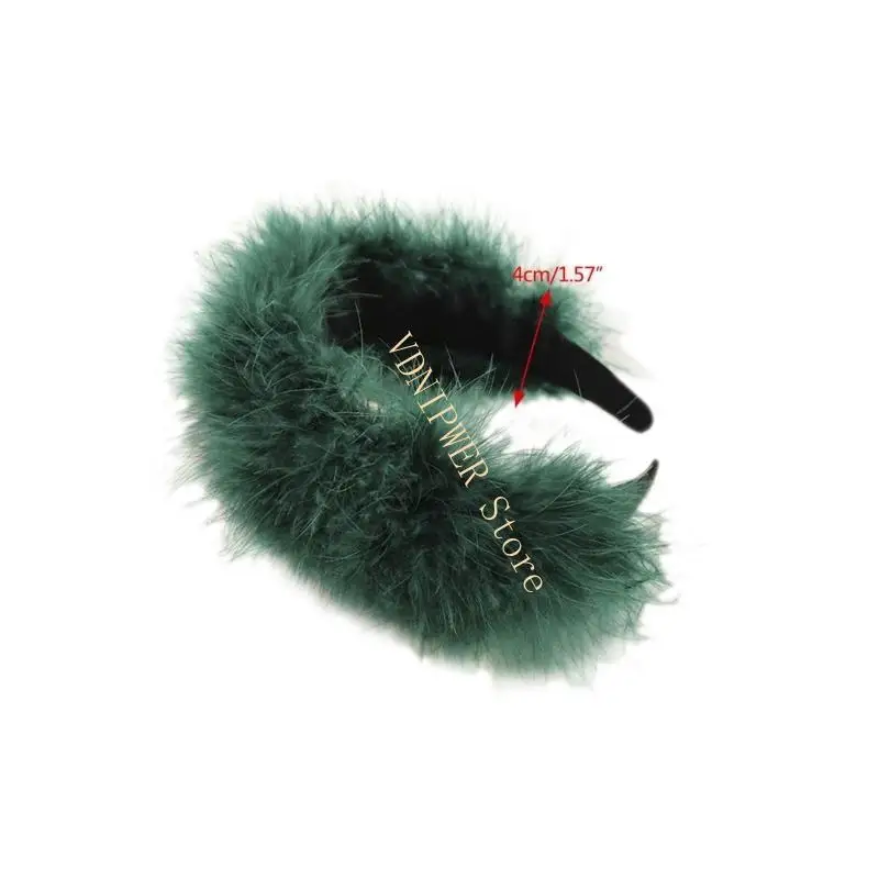 플러시 플러프 헤드 밴드 푹신한 패션 헤어 액세서리 귀여운 헤드웨어 의상 D08E