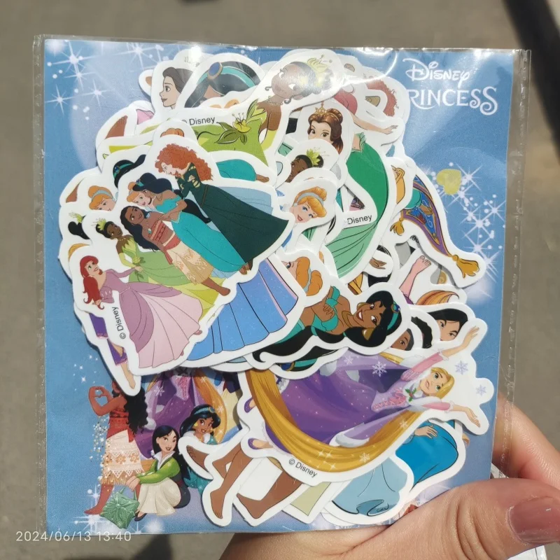 【 Disney Official Authorization 】 50 Disney Princess Series Stickers, Ipad Luggage, Laptop Phone Case Waterproof Stickers