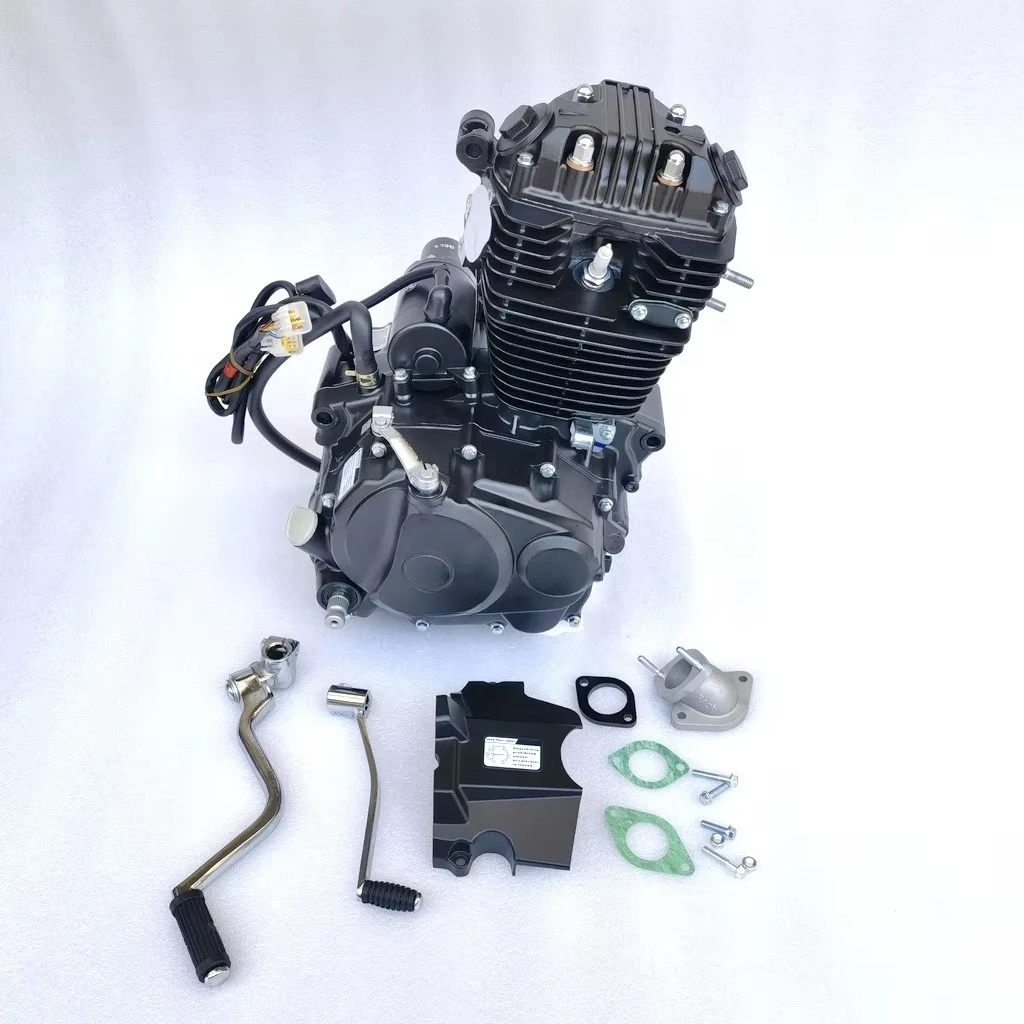 250cc Air Cooled Motorcycle Engine ZS165FMM, Complete Engine Accessory Kit Included, Universal Fit for Motorcycles