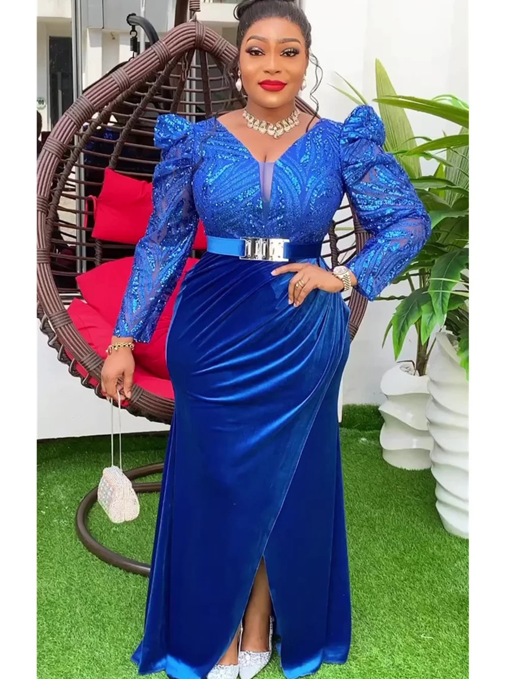 

Plus Size African Party Long Dresses for Women 2025 New Dashiki Ankara Sequin Evening Gowns Turkey Outfits Robe Africa Clothing