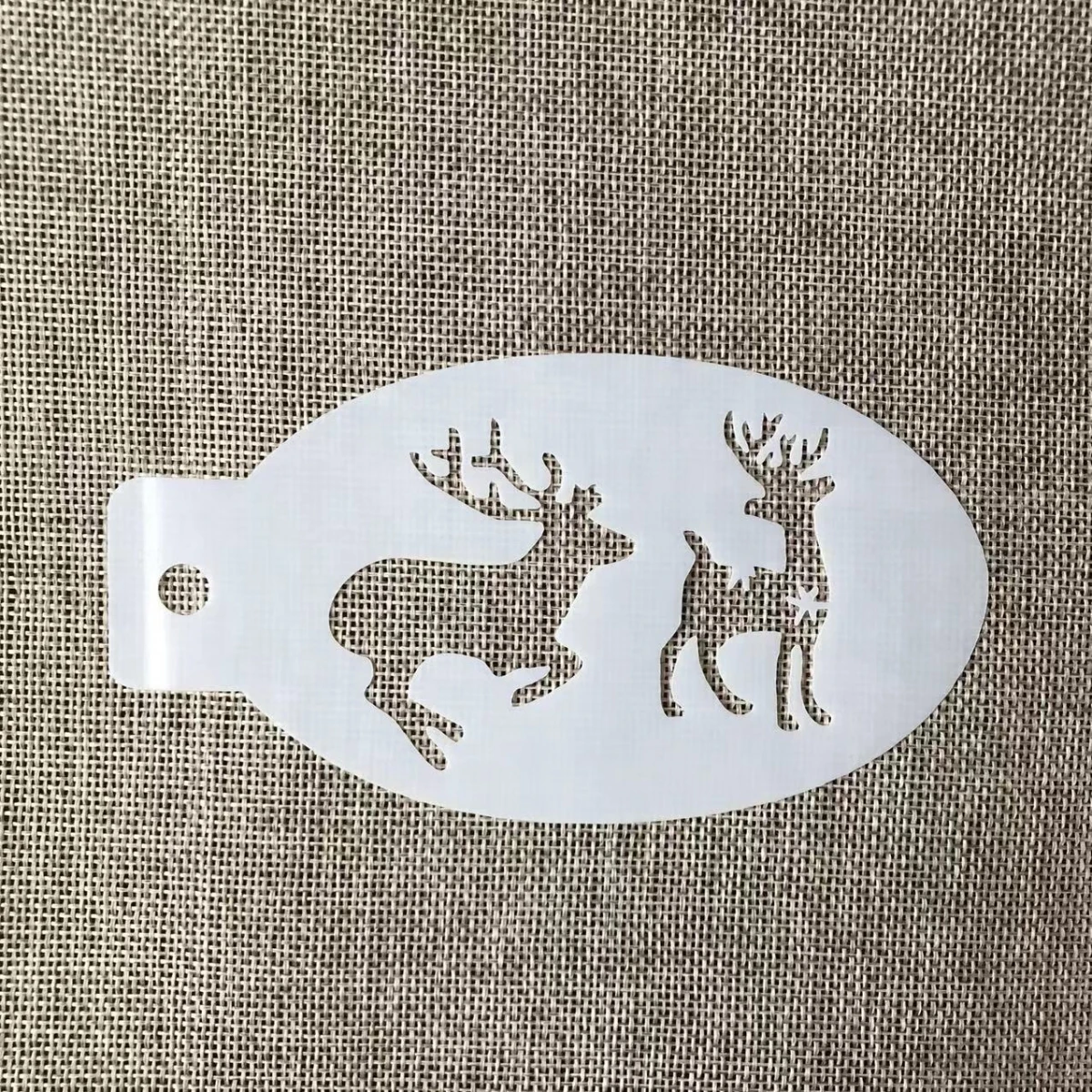 

5.3*3inch Deer Face Body Paint Stencils for Painting Scrapbook Coloring Embossing Album Decorative Template