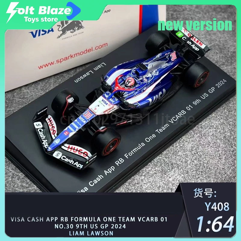 

Spark 1/64 2024 Сезон F1 Racing Car Formula One Teamvc Arb 01no.30 9th Us Gp 2024 Модель автомобиля Статическая смола Автомобили Подарки для мальчиков