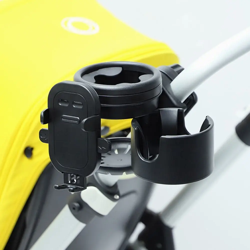 3 in 1 Design Stroller Cup Holder Non Slip Multicolor Cup Holder Universal Mount 360° Rotation Phone Holder