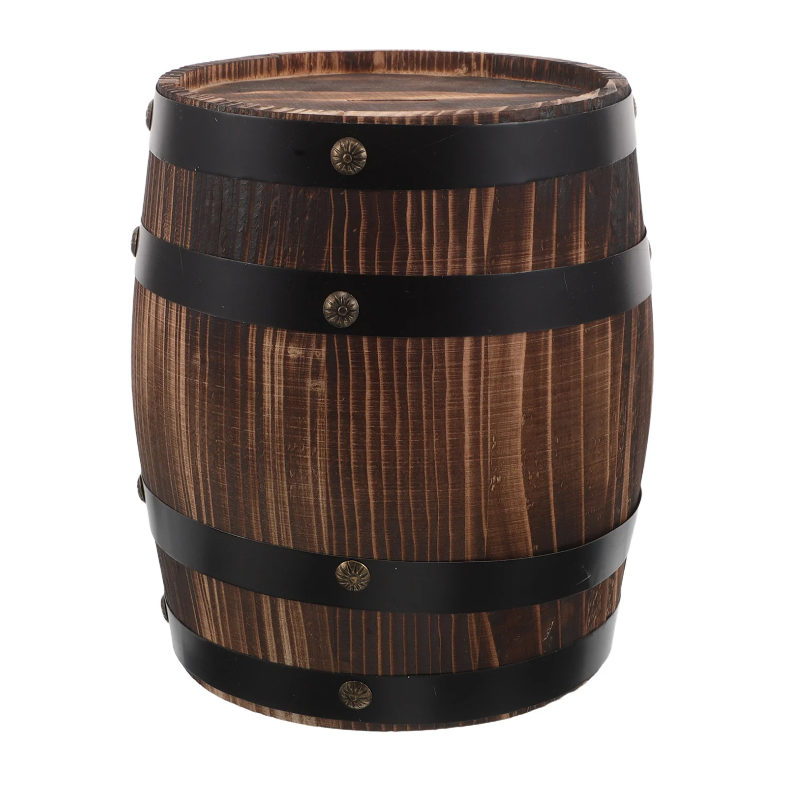 

Vintage Rustic Oak Barrel Piggy Bank Large Wooden Money Saving Box Decorative Coin Bank Christmas Holiday Wood Piggybank for