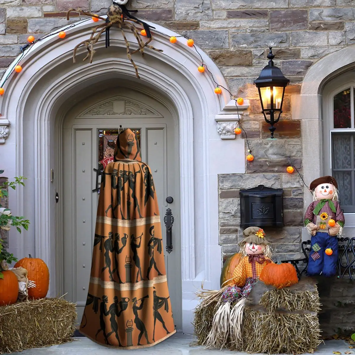 Mitologia grega três moirai longo com capuz capa bruxa traje medieval cosplay capa halloween casaco adulto unisex