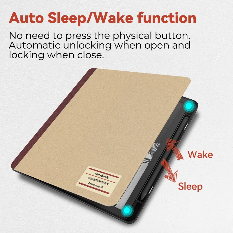 Etui Twosheep na Kindle Scribe 2024 i 2022 Hard Shell Magnetic Flip Auto Sleep Wake z uchwytem na długopis 10,2-calowy w stylu notebooku — zdjęcie produktu 2
