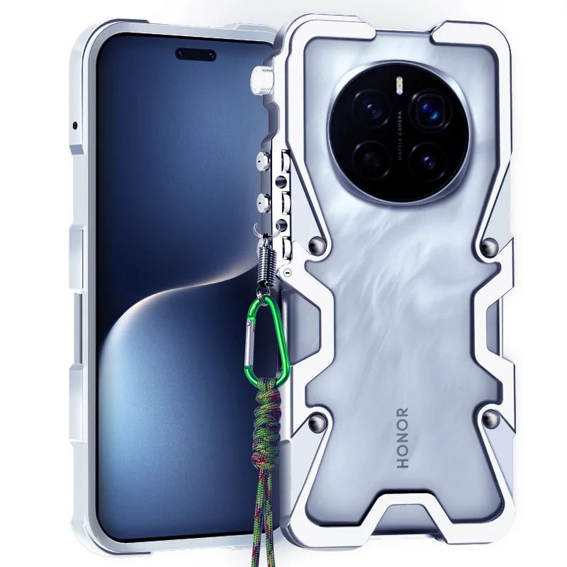 

Роскошный алюминиевый бампер, противоударный задний чехол для Honor Magic 7 Pro, Magic 7 Lite, Magic 7 RSR Armor, металлический чехол